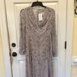 New asos Gray Jewel Embellished Dress - Size 6